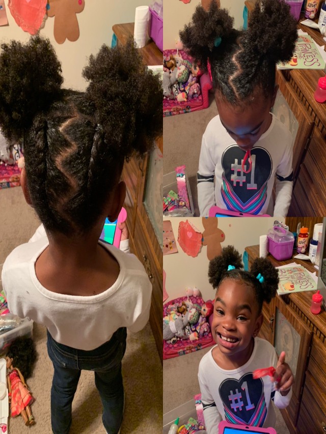 Em geral 90+ Imagen 2 puff ball hairstyles for little girl Mirada tensa