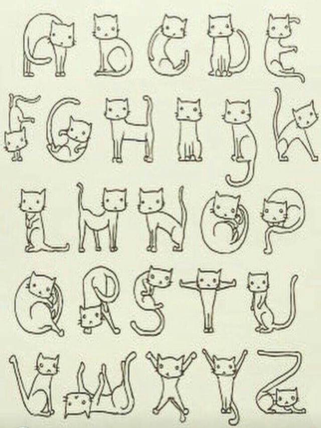 Arriba 91+ Foto alfabeto letras en forma de gato Cena hermosa