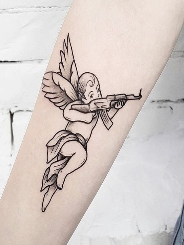 Arriba 90+ Foto angel con ak 47 tatuajes de cupido con pistola Actualizar