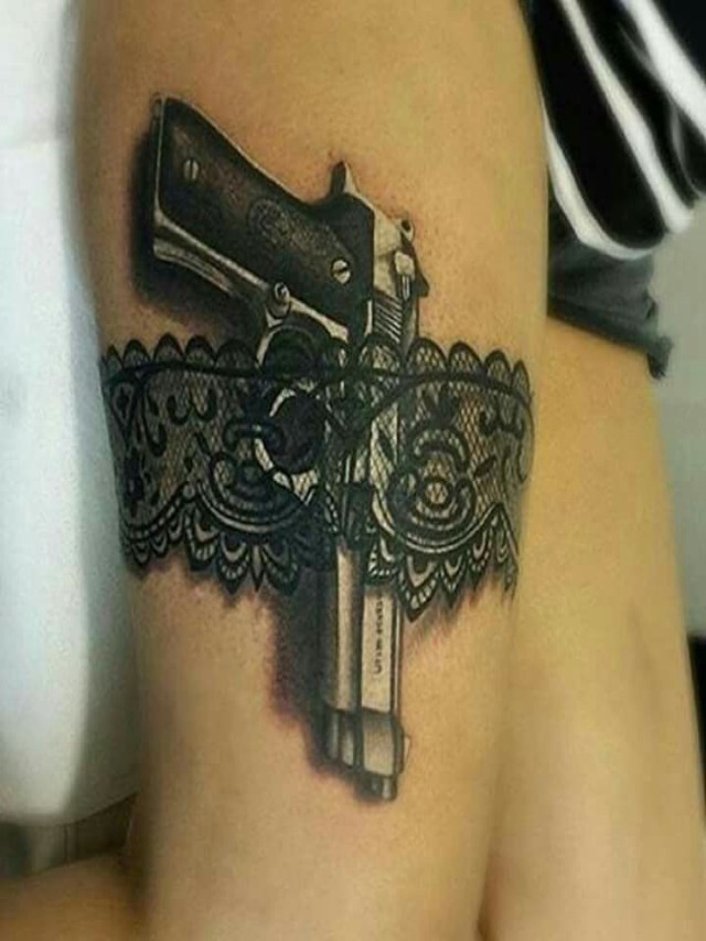 Sintético 94+ Foto armas tatuajes de pistolas para mujer Alta definición completa, 2k, 4k
