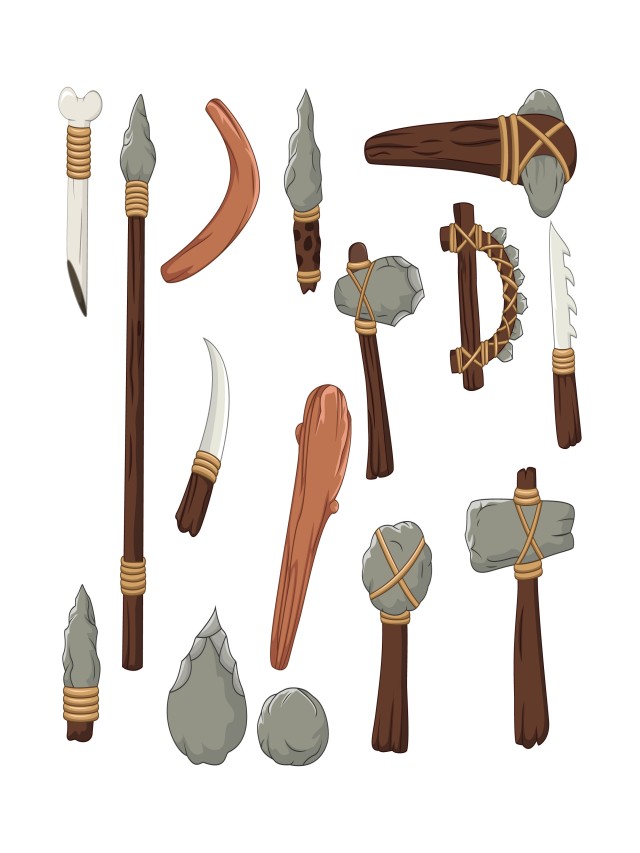 Sintético 98+ Foto armas y herramientas utilizadas por el hombre prehistórico Actualizar