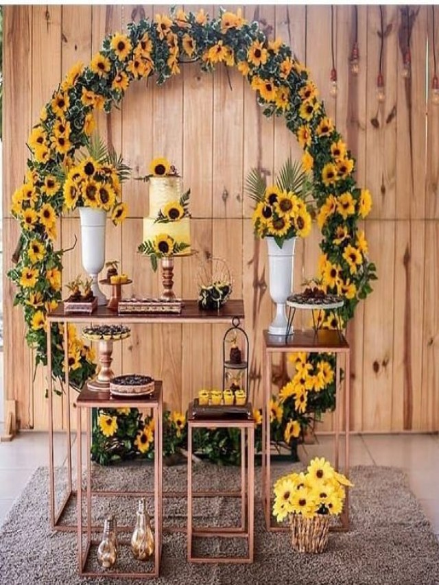 Arriba 102+ Foto arreglos de mesa para boda con girasoles Lleno
