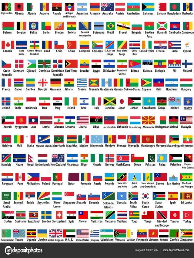 Lista 101+ Foto banderas de países con sus nombres Mirada tensa