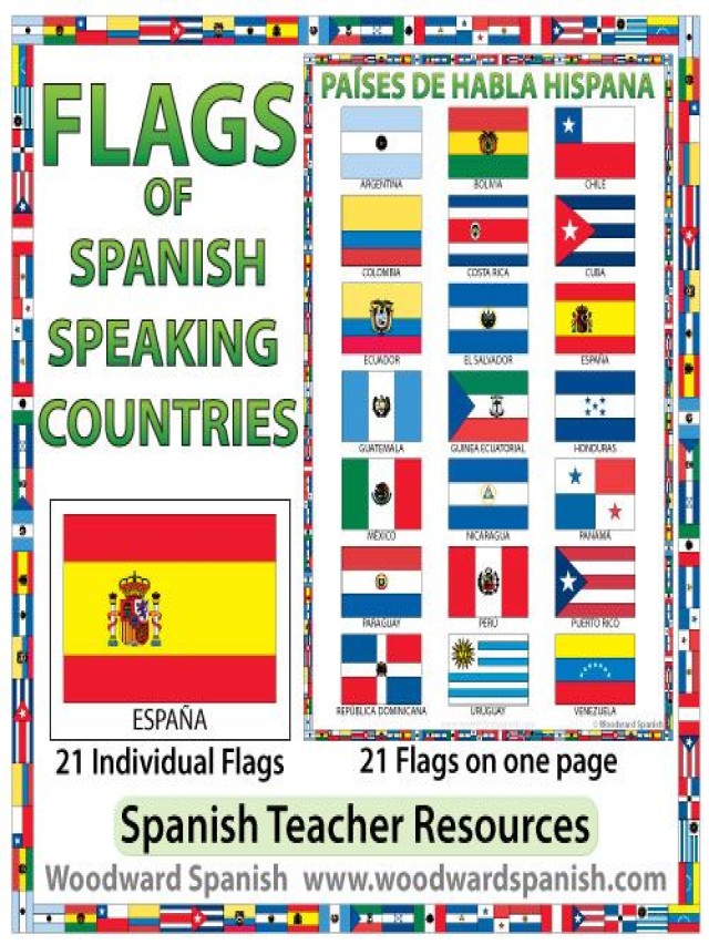 Sintético 93+ Foto banderas de paises que hablan español Cena hermosa