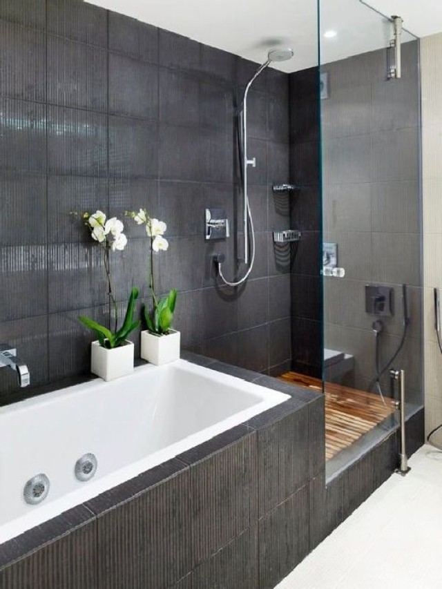 Lista 101+ Foto baños modernos con tina y regadera Cena hermosa