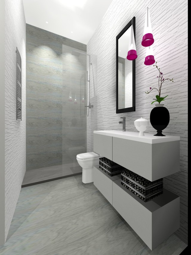 Sintético 95+ Foto baños modernos en blanco y negro Cena hermosa
