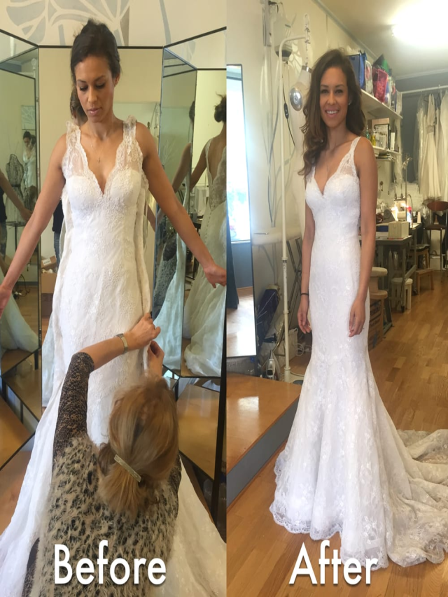 Arriba 99+ Imagen before and after wedding dress neckline alterations Alta definición completa, 2k, 4k