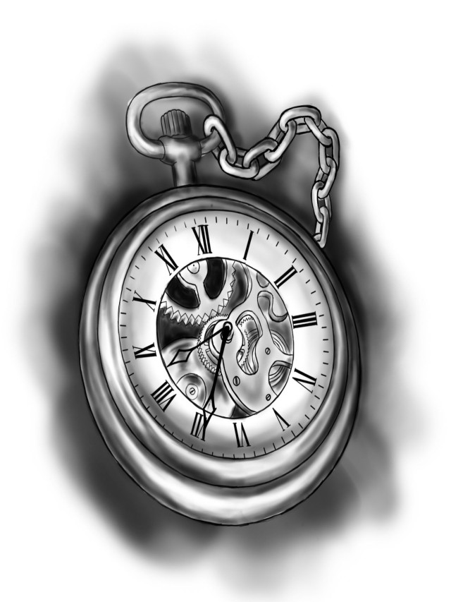 Lista 98+ Imagen boceto diseños de relojes para tatuar Lleno