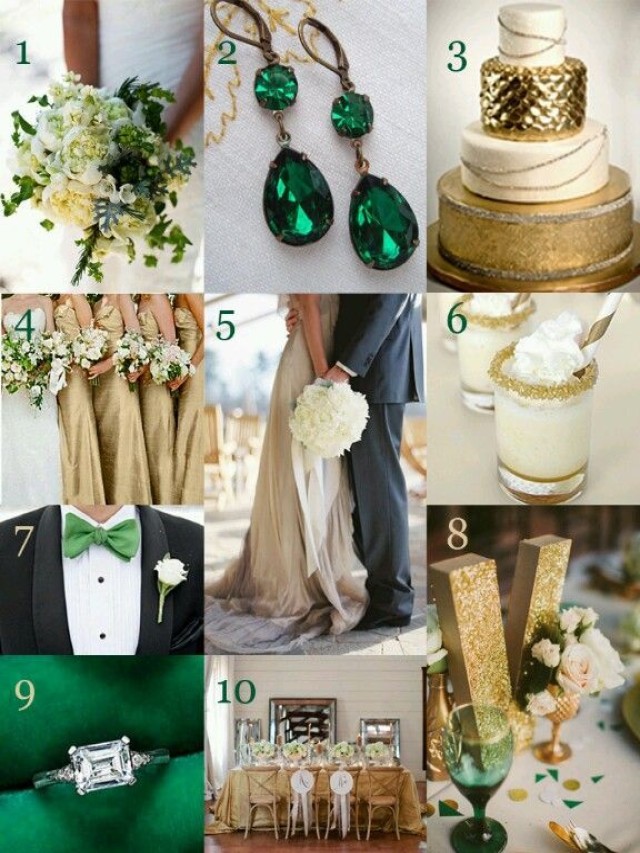 Álbumes 103+ Foto boda decoracion verde esmeralda y dorado Actualizar
