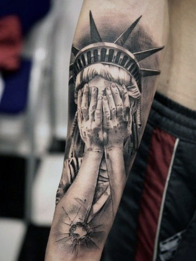 Lista 97+ Foto brazo tatuajes de la estatua de la libertad Alta definición completa, 2k, 4k