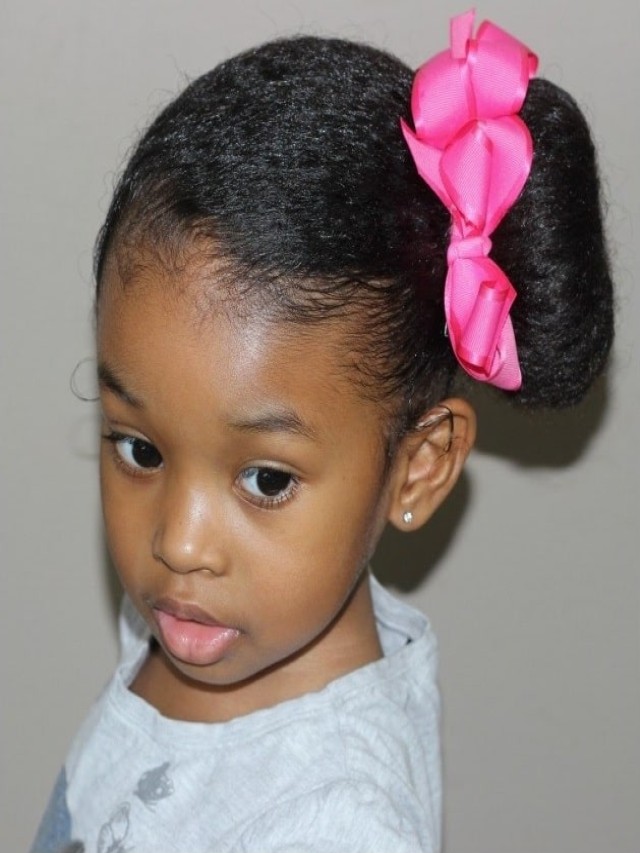 Em geral 92+ Imagen bun hairstyles for black hair little girl Mirada tensa