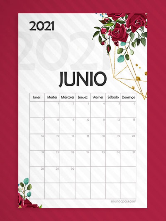 Arriba 100+ Foto calendario de junio 2021 para imprimir El último