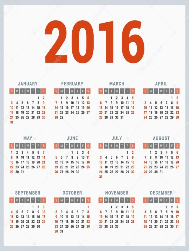 Sintético 97+ Foto calendario por numero de semanas 2016 Lleno
