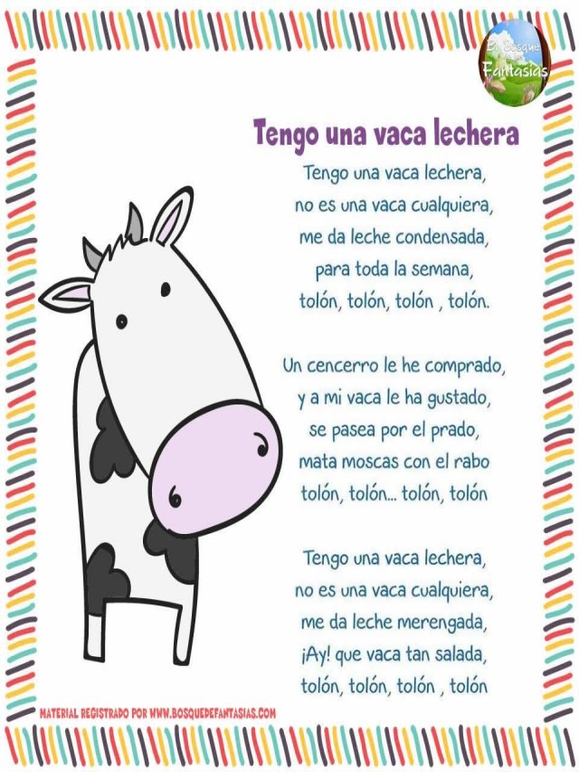 Lista 104+ Foto canciones infantiles & canciones para niños la vaca lechera Cena hermosa