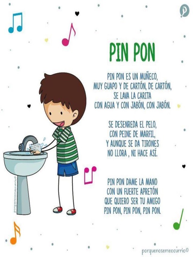 Lista 98+ Foto canciones para niños pin pon es un muñeco letras El último