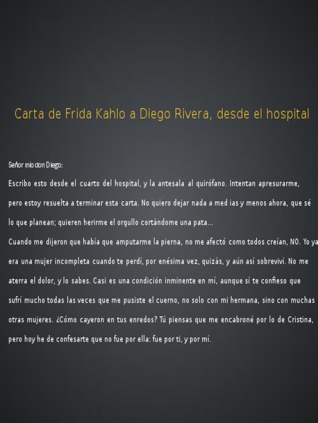 Sintético 100+ Foto carta de frida a diego en el hospital El último