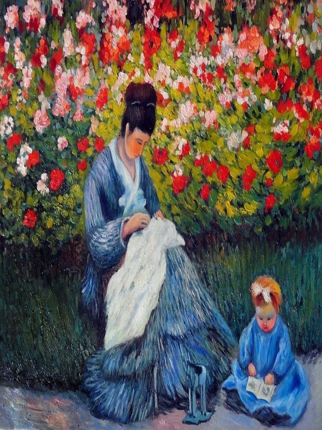 Arriba 98+ Foto claude monet camille monet and a child in the artist's garden in argenteuil Cena hermosa