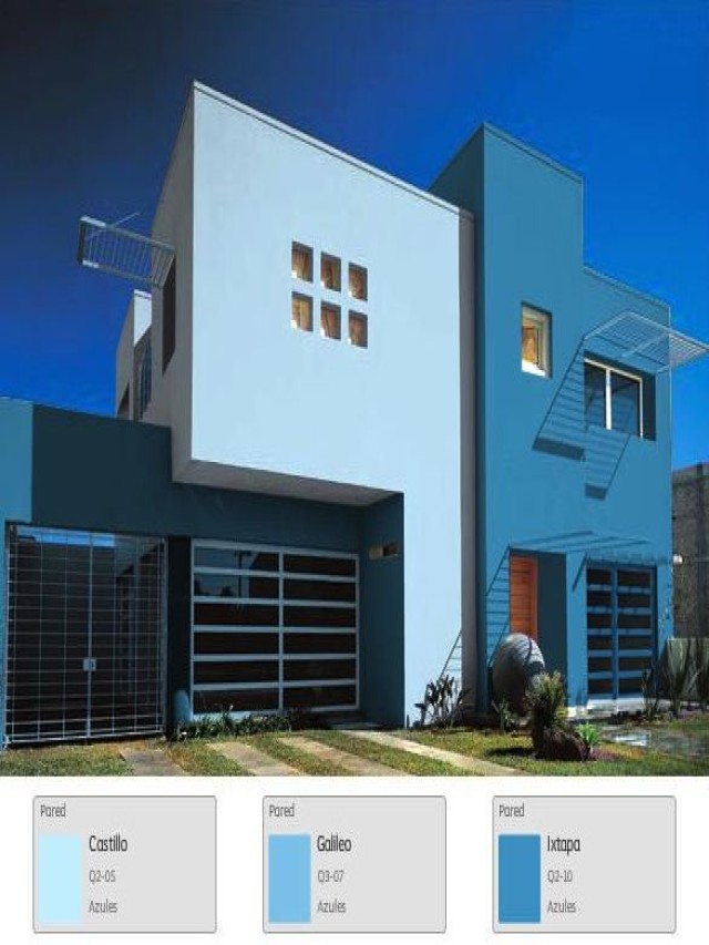 Sintético 101+ Foto color azul para fachadas de casas Lleno