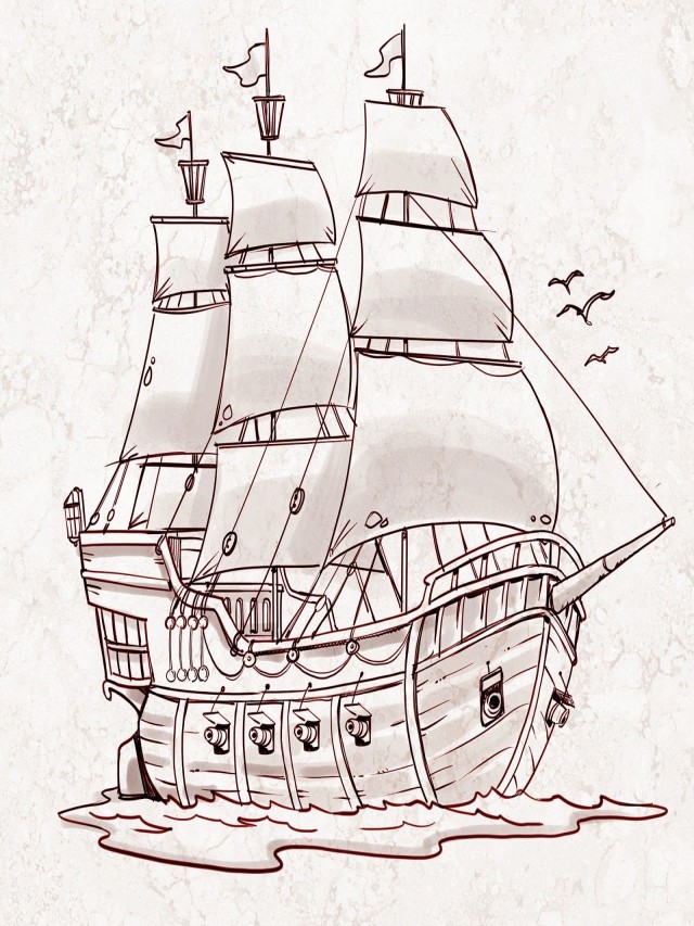 Lista 105+ Imagen como dibujar un barco pirata realista Lleno