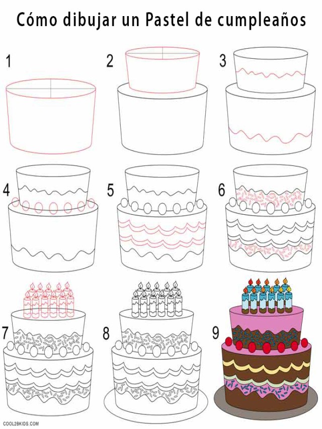 Lista 91+ Foto cómo dibujar un pastel de cumpleaños Alta definición completa, 2k, 4k