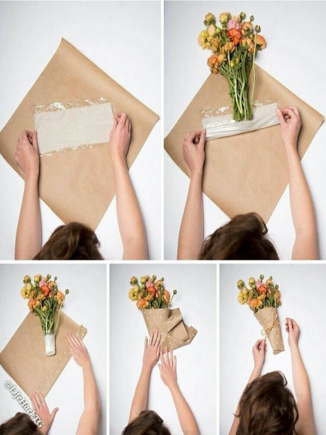 Lista 103+ Foto como envolver un ramo de flores con papel kraft Actualizar