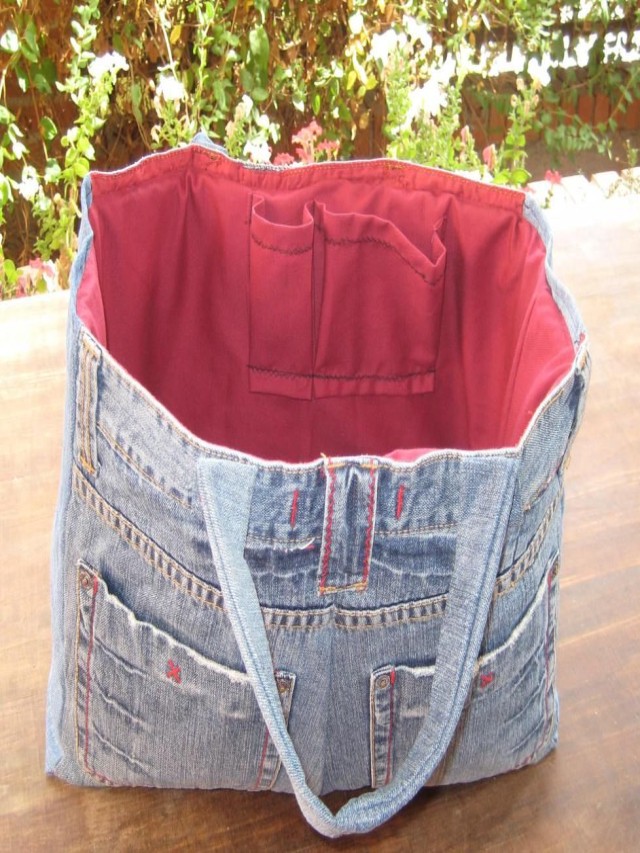 Lista 95+ Imagen como hacer bolsos con pantalones vaqueros Lleno