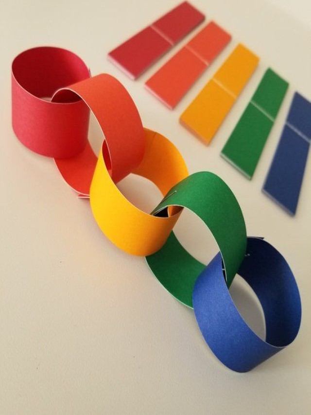 Sintético 100+ Foto como hacer cadenas de papel crepé de 3 colores El último
