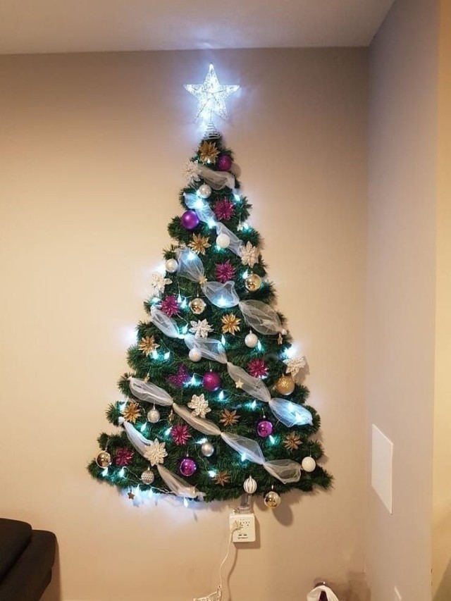 Sintético 96+ Foto como hacer pinos de navidad en la pared Lleno