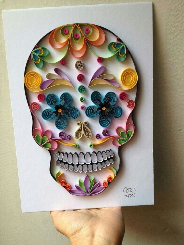 Sintético 104+ Foto como hacer una calavera con hojas de papel Actualizar