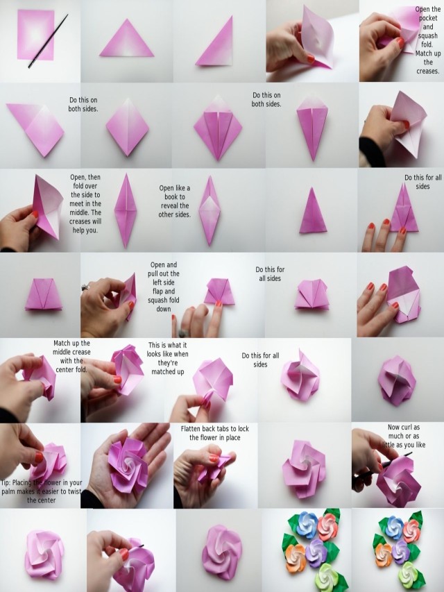Lista 102+ Foto como hacer una flor de papel origami Lleno