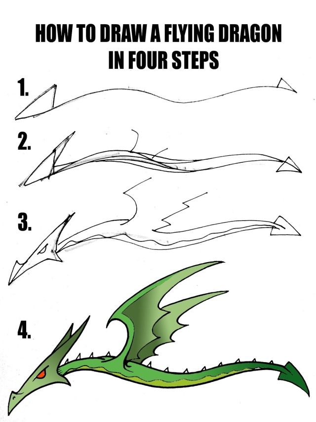 Arriba 97+ Imagen cool dragon drawings to draw step by step Mirada tensa