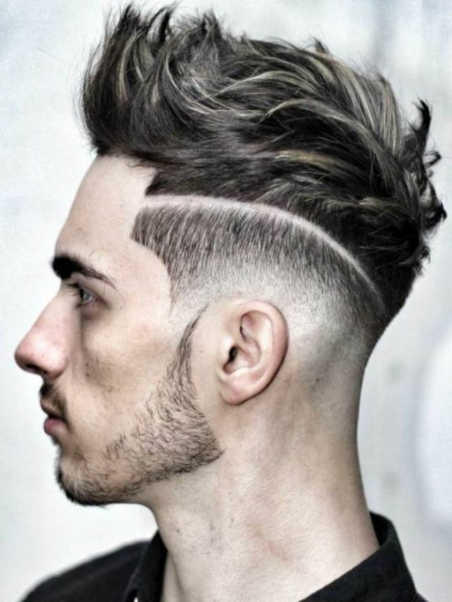 Sintético 95+ Foto cortes de cabello para hombres con lineas al costado Mirada tensa