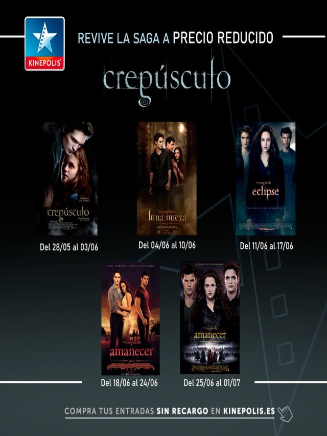 Arriba 91+ Foto cuál es el orden de las películas de crepúsculo El último