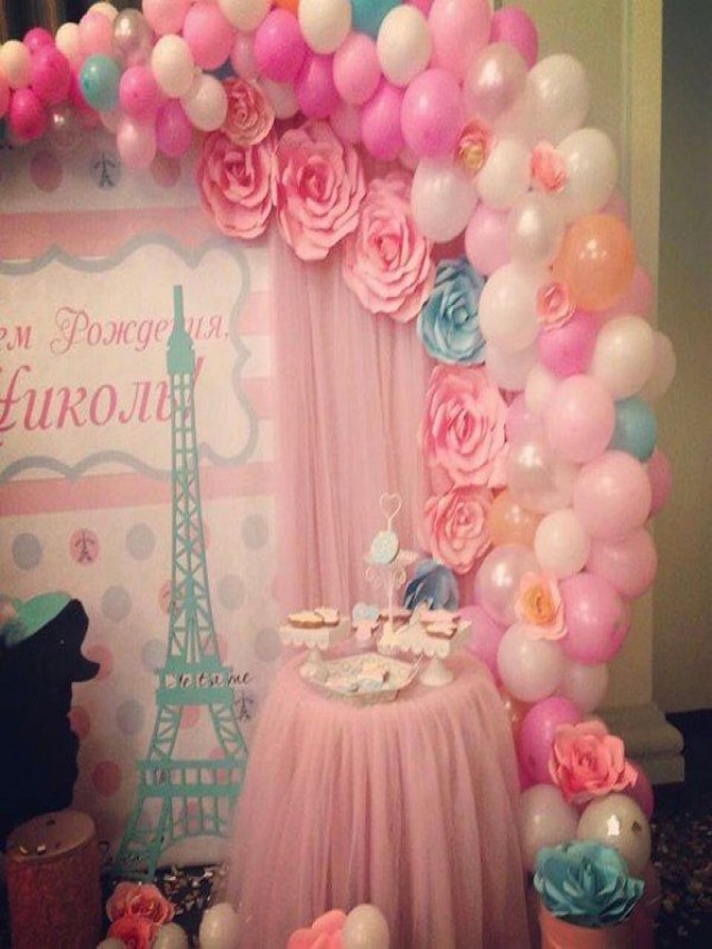 Arriba 91+ Foto decoracion con flores de papel y globos para cumpleaños Mirada tensa