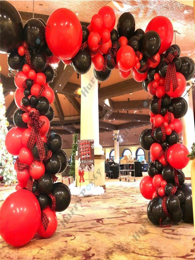 Álbumes 93+ Foto decoracion con globos rojo y negro Cena hermosa