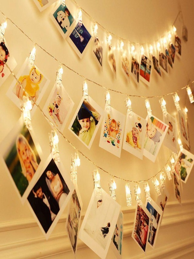 Arriba 102+ Foto decoracion de fotos en la pared con luces Alta definición completa, 2k, 4k