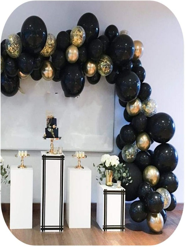 Lista 101+ Foto decoracion de globos negro con dorado Alta definición completa, 2k, 4k