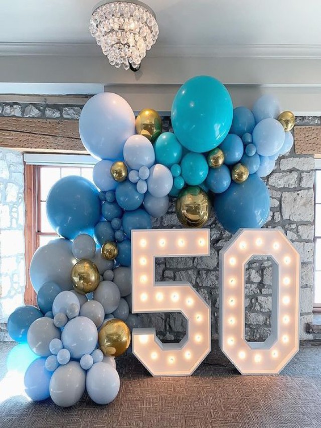 Lista 90+ Foto decoración para 50 años mujer con globos Mirada tensa