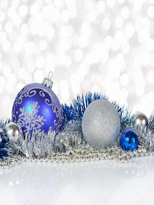 Lista 100+ Foto decoraciones navideñas en color azul y plata Mirada tensa