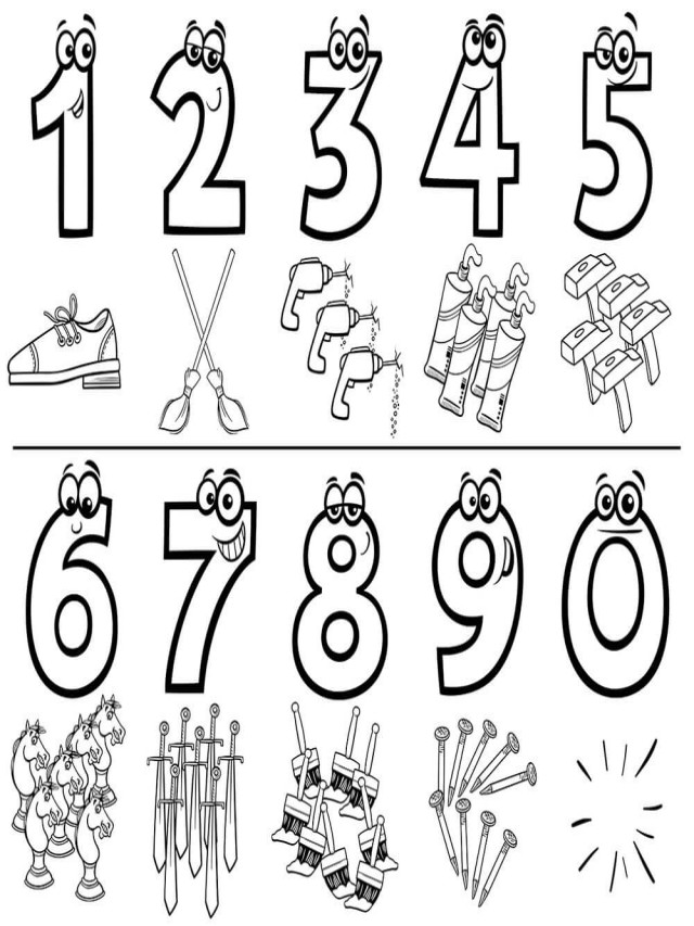 Em geral 94+ Imagen dibujos con números del 1 al 10 Mirada tensa