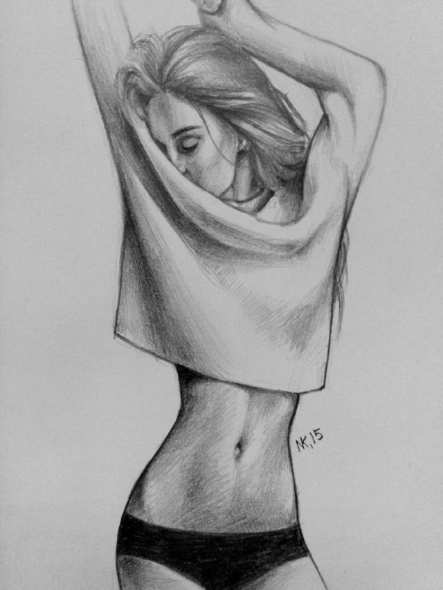 Arriba 94+ Imagen dibujos de mujeres a lápiz cuerpo completo fáciles Actualizar