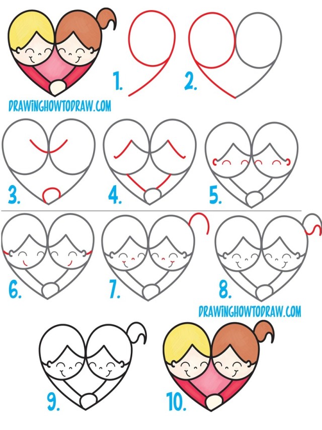 Sintético 95+ Foto dibujos de amor para dibujar a lapiz faciles paso a paso Mirada tensa