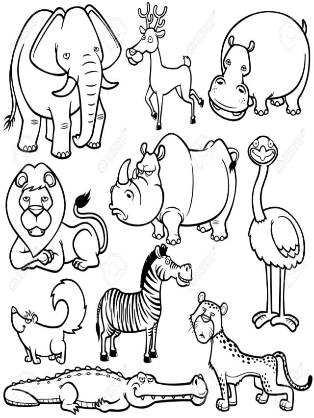 Sintético 98+ Foto dibujos de animales para colorear del zoologico El último