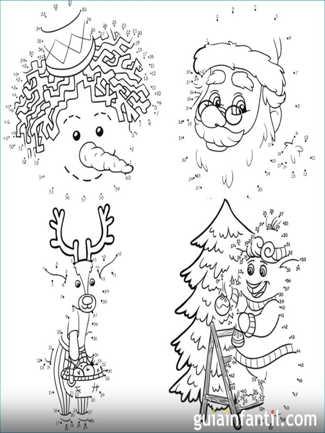 Sintético 105+ Foto dibujos de navidad para colorear con numeros Mirada tensa