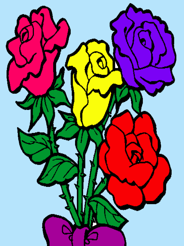Lista 97+ Foto dibujos de rosas bonitas a color El último