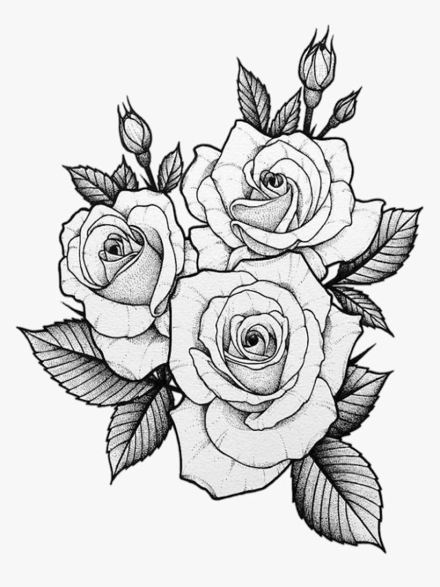 Lista 105+ Foto dibujos de rosas en blanco y negro Mirada tensa