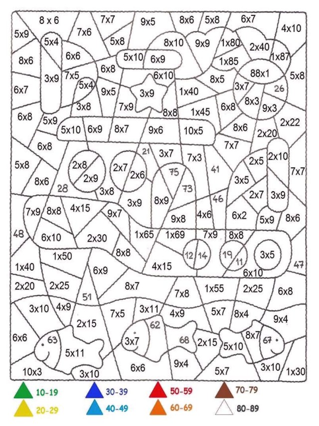 Lista 94+ Foto dibujos para colorear con operaciones matematicas para secundaria Mirada tensa