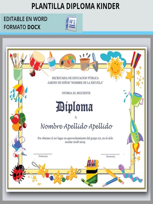 Sintético 99+ Foto diseños de diplomas para niños de primaria Lleno