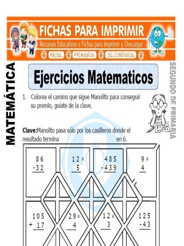 Arriba 98+ Foto ejercicios de matematicas para segundo de primaria para imprimir gratis Lleno