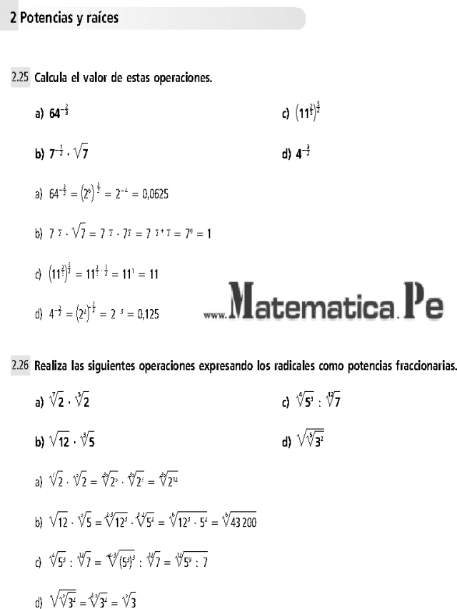 Sintético 98+ Foto ejercicios de potencias y raices 3 eso con soluciones Actualizar